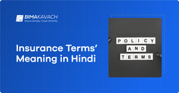 Insurer, Insured, Indemnity and Other Insurance Policy Terms meaning in Hindi