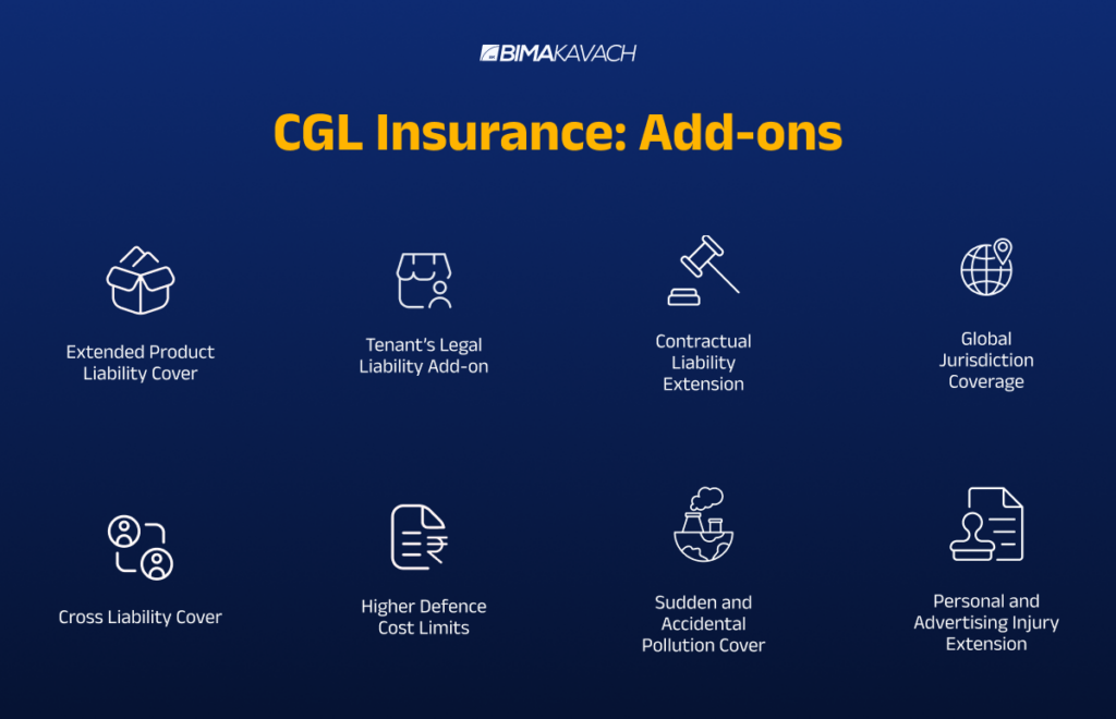 CGL insurance add-ons